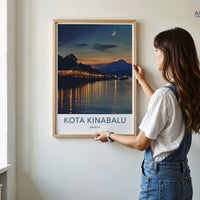 Kota Kinabalu Poster | Malaysia Wall Art | Asia Decor