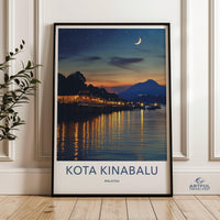 Kota Kinabalu Poster | Malaysia Wall Art | Asia Decor