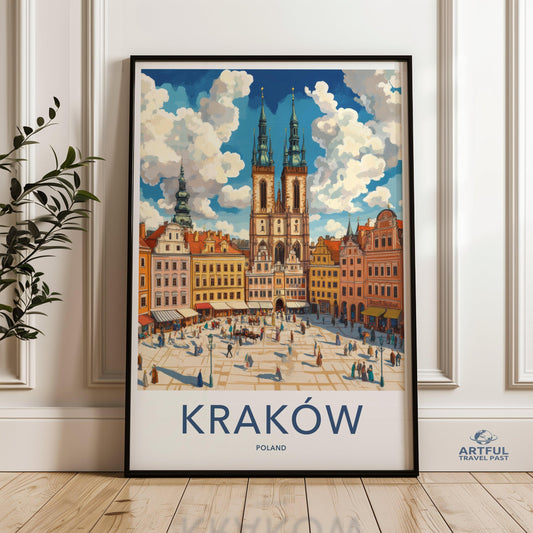 Kraków Poster - Poland Wall Art