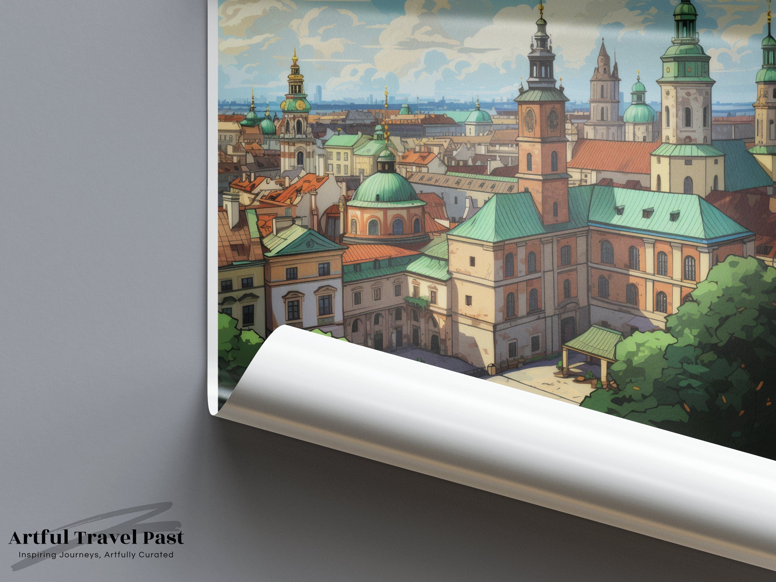 Kraków Poster - Poland Wall Art
