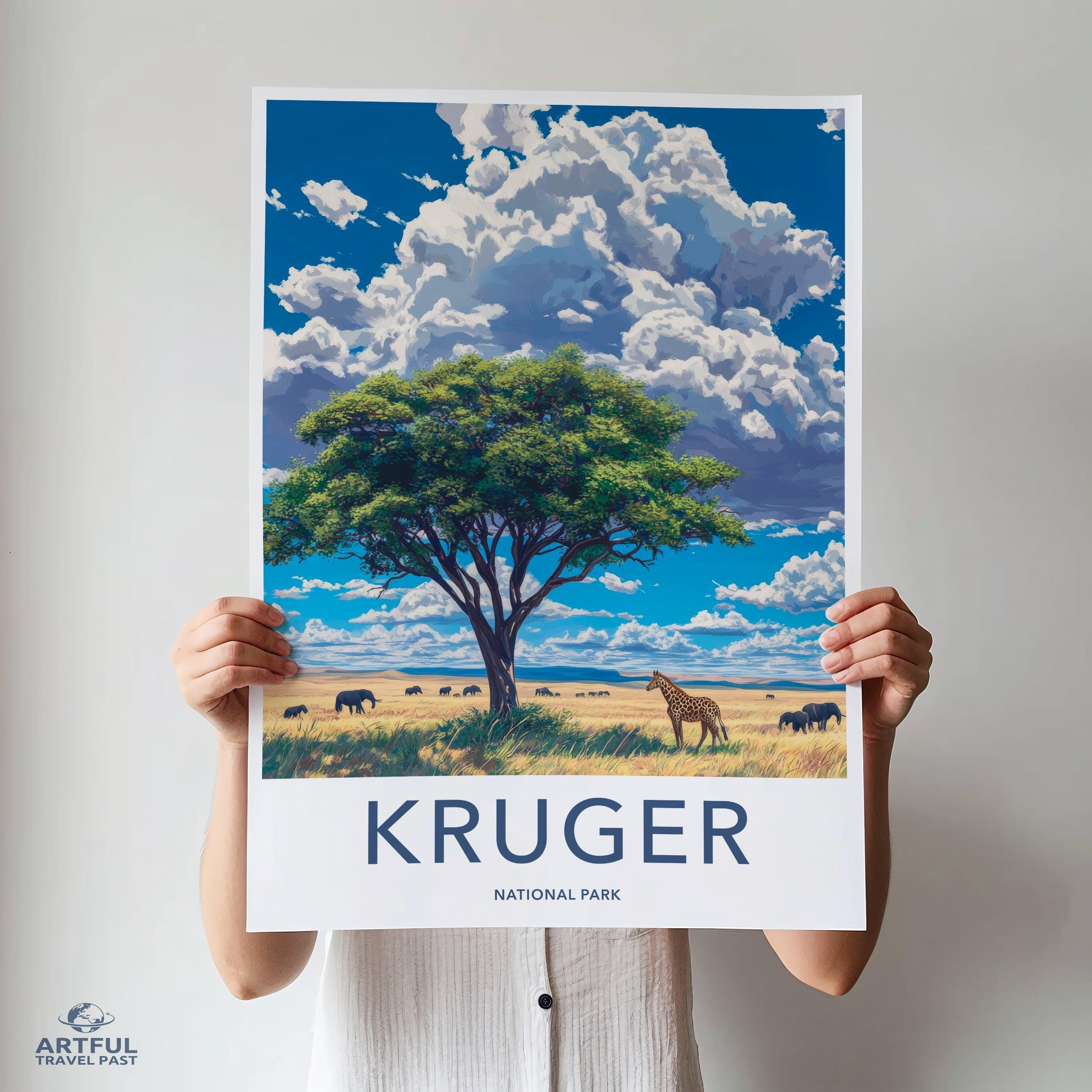 Kruger National Park Poster | South Africa Wall Art