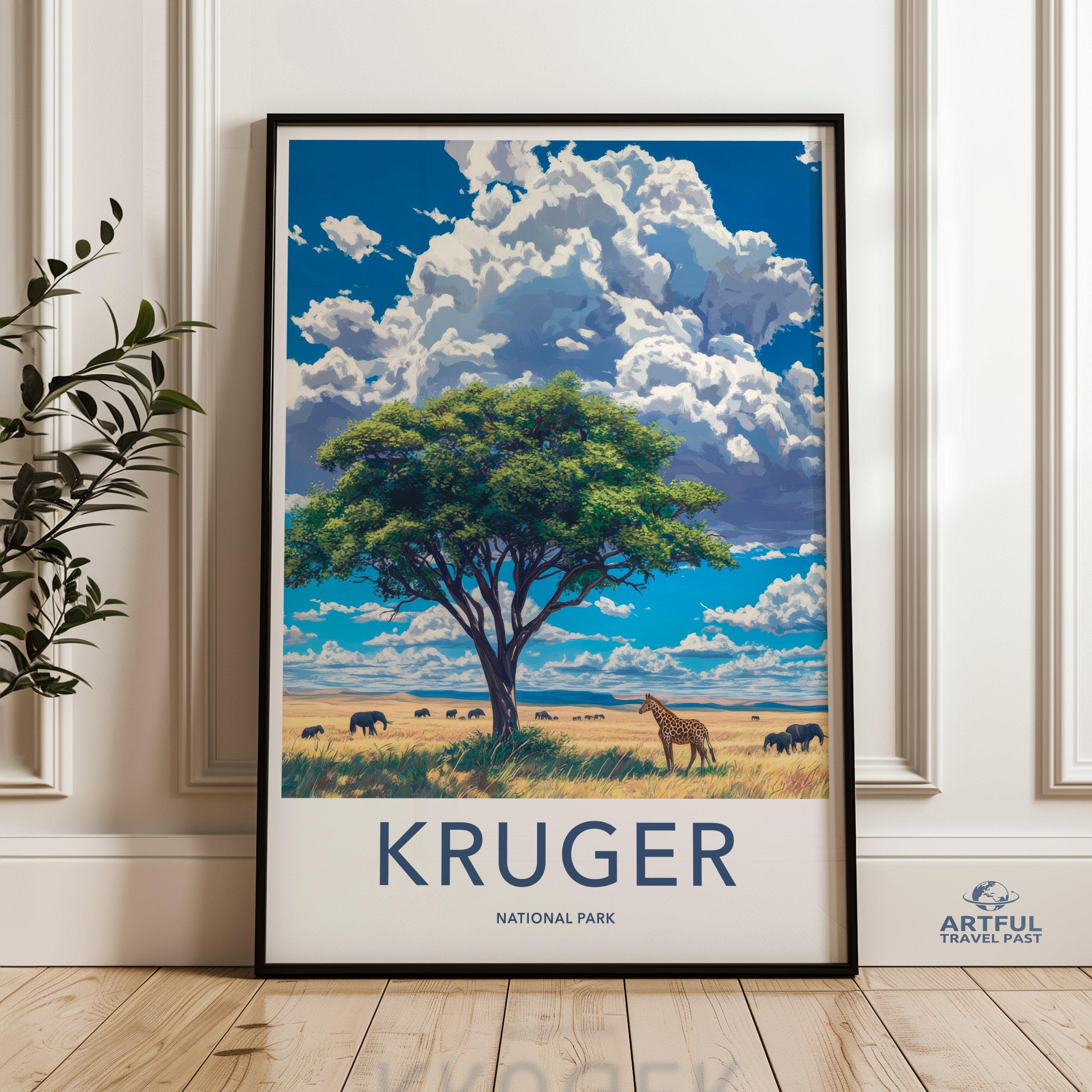 Kruger National Park Poster | South Africa Wall Art