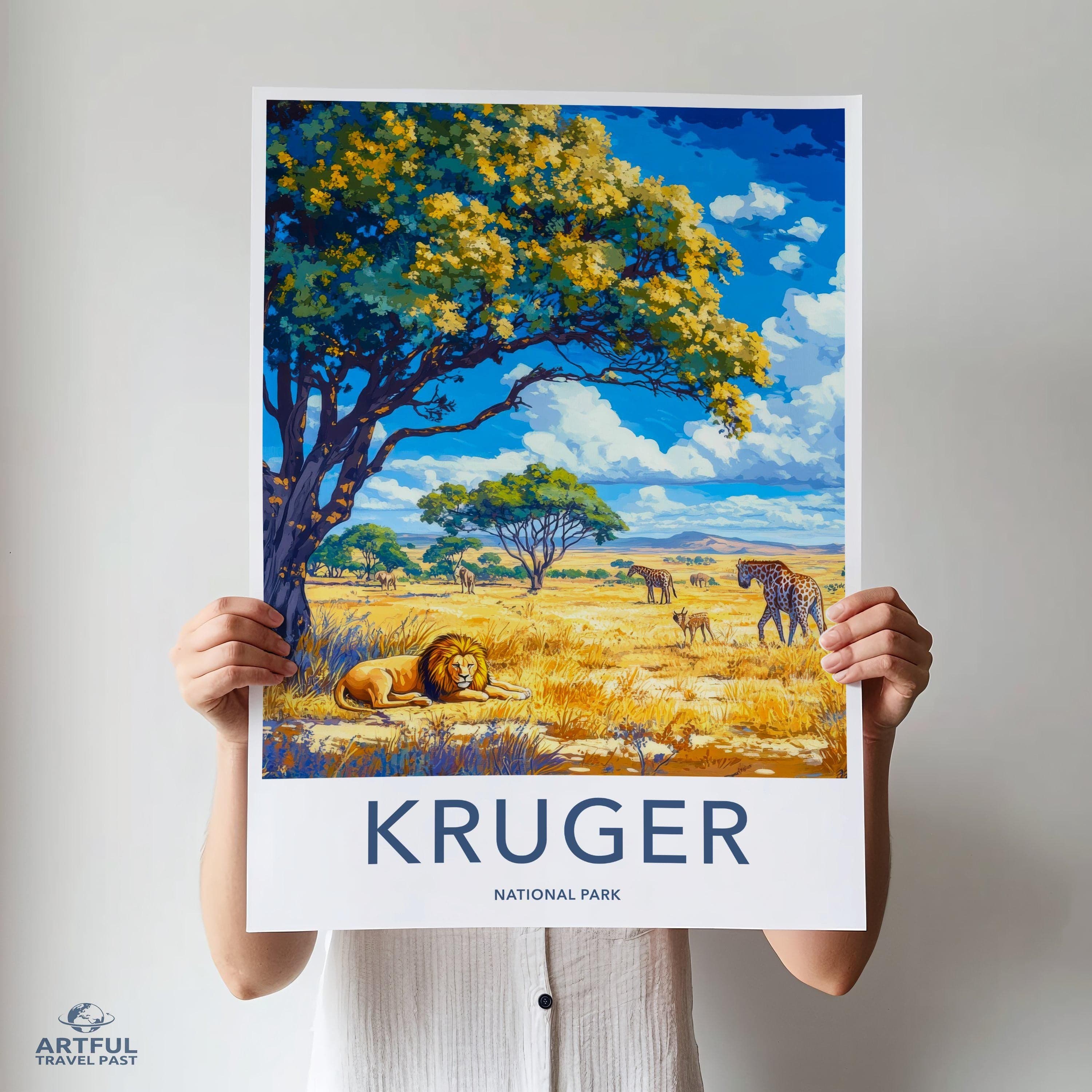 Kruger National Park Poster | South Africa Wall Art