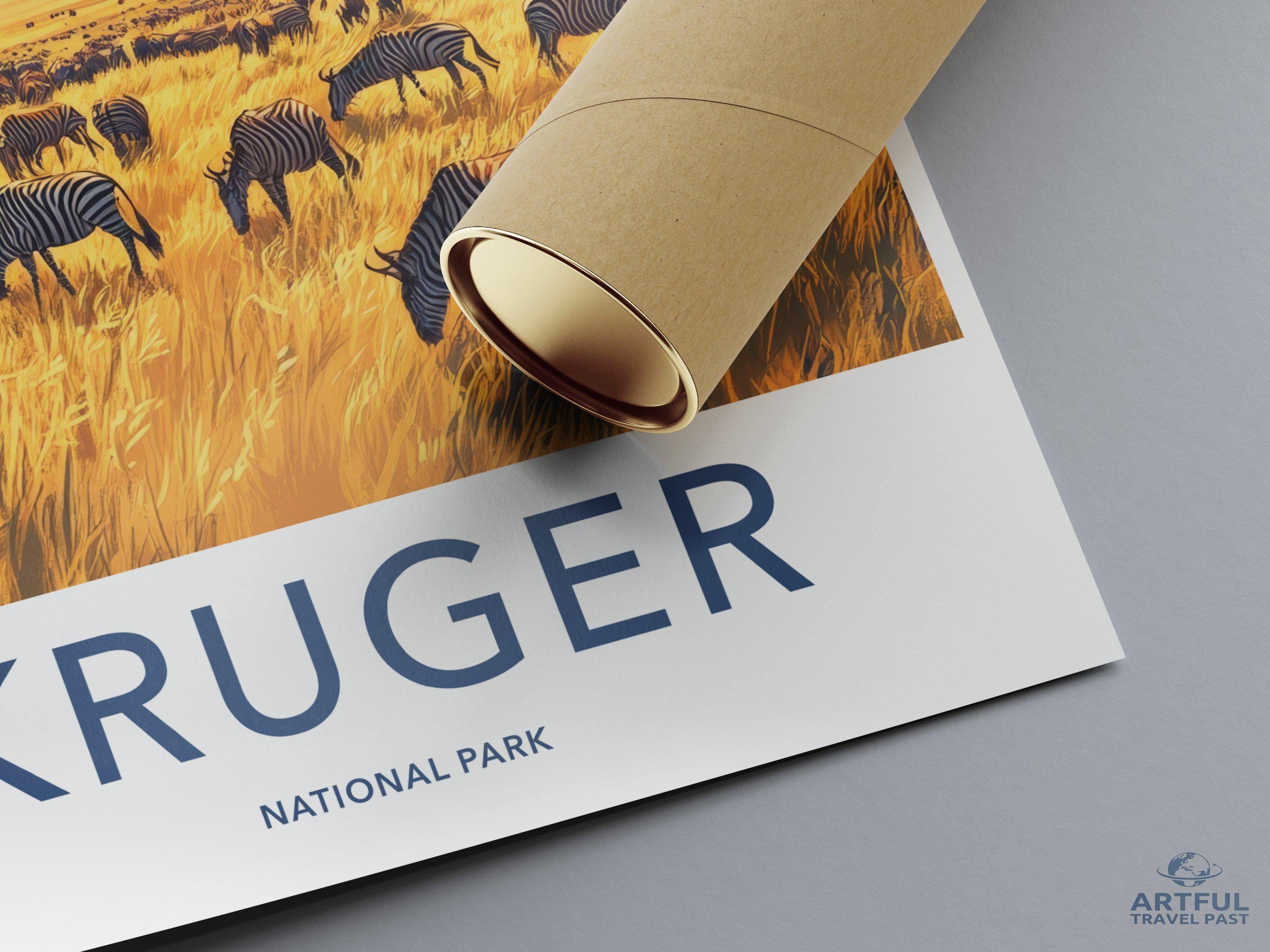 Kruger National Park Poster | South Africa Wall Art