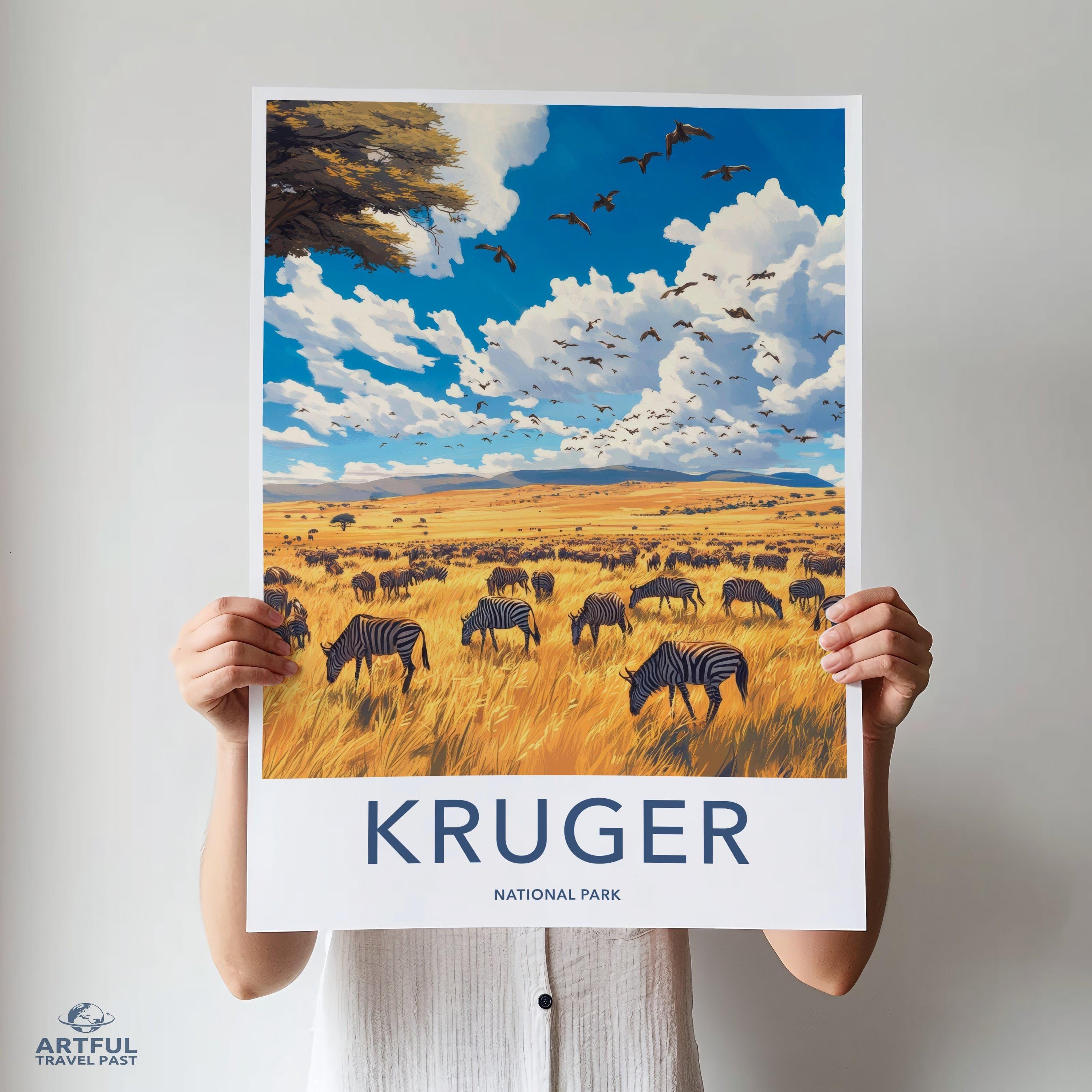 Kruger National Park Poster | South Africa Wall Art