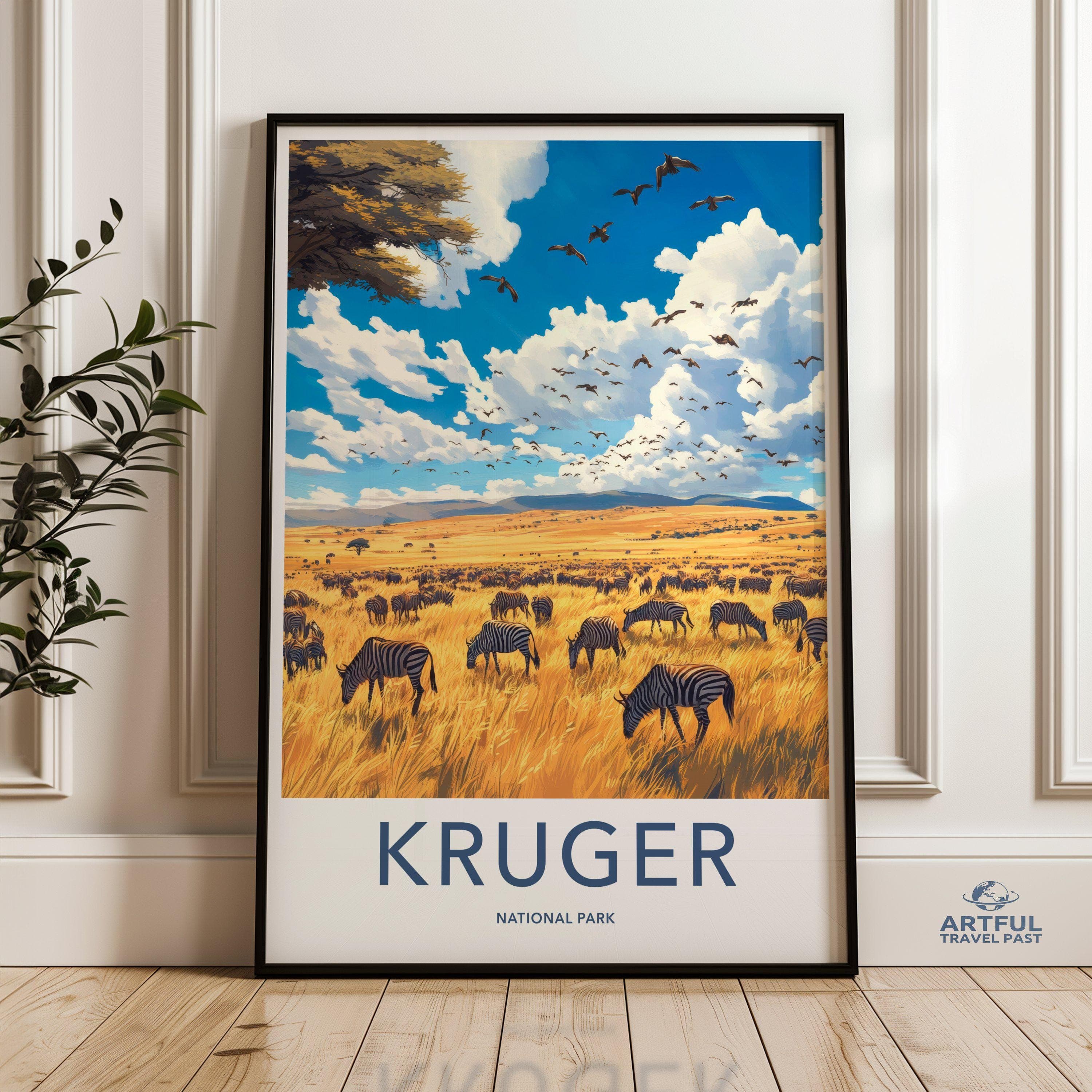 Kruger National Park Poster | South Africa Wall Art