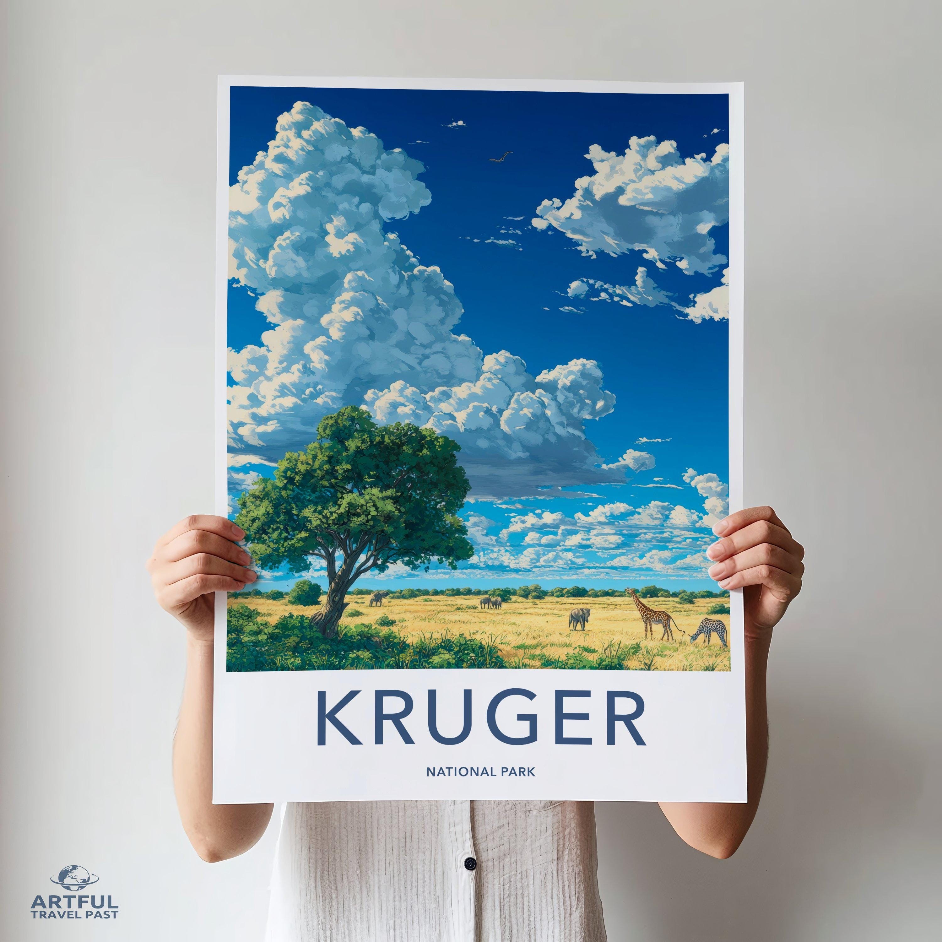 Kruger National Park Poster | South Africa Wall Art