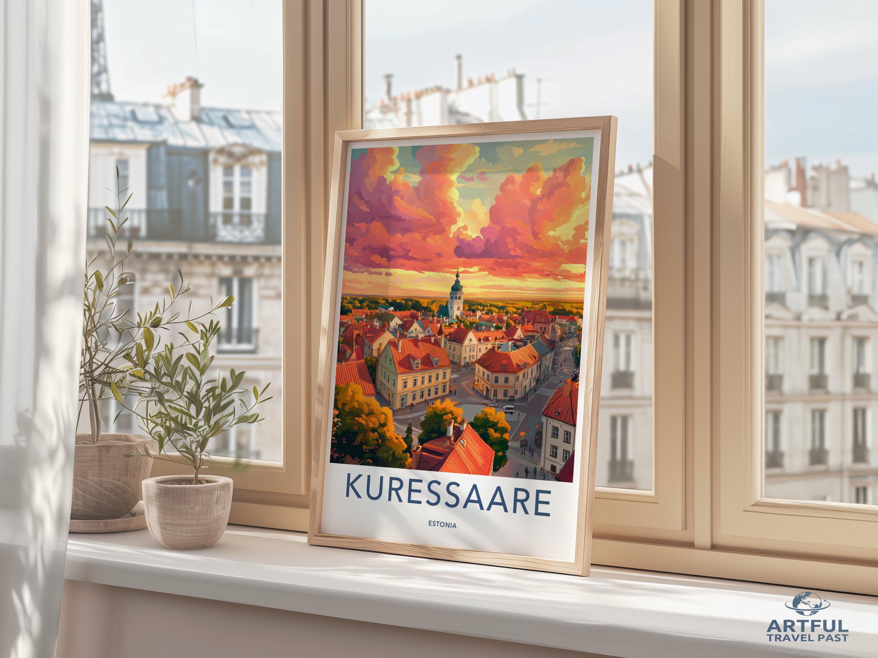 Kuressaare Poster | Estonia Wall Art | Europe Decor