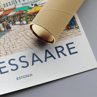 Kuressaare Poster | Estonia Wall Art | Europe Decor