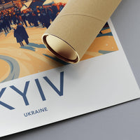 Kyiv Christmas Poster | Ukraine Wall Art | Europe Decor
