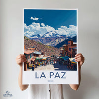 La Paz Poster | Bolivia Wall Art | South America Decor
