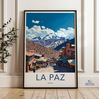 La Paz Poster | Bolivia Wall Art | South America Decor