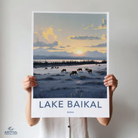 Lake Baikal Poster | Russia Wall Art | Eastern Europe Art