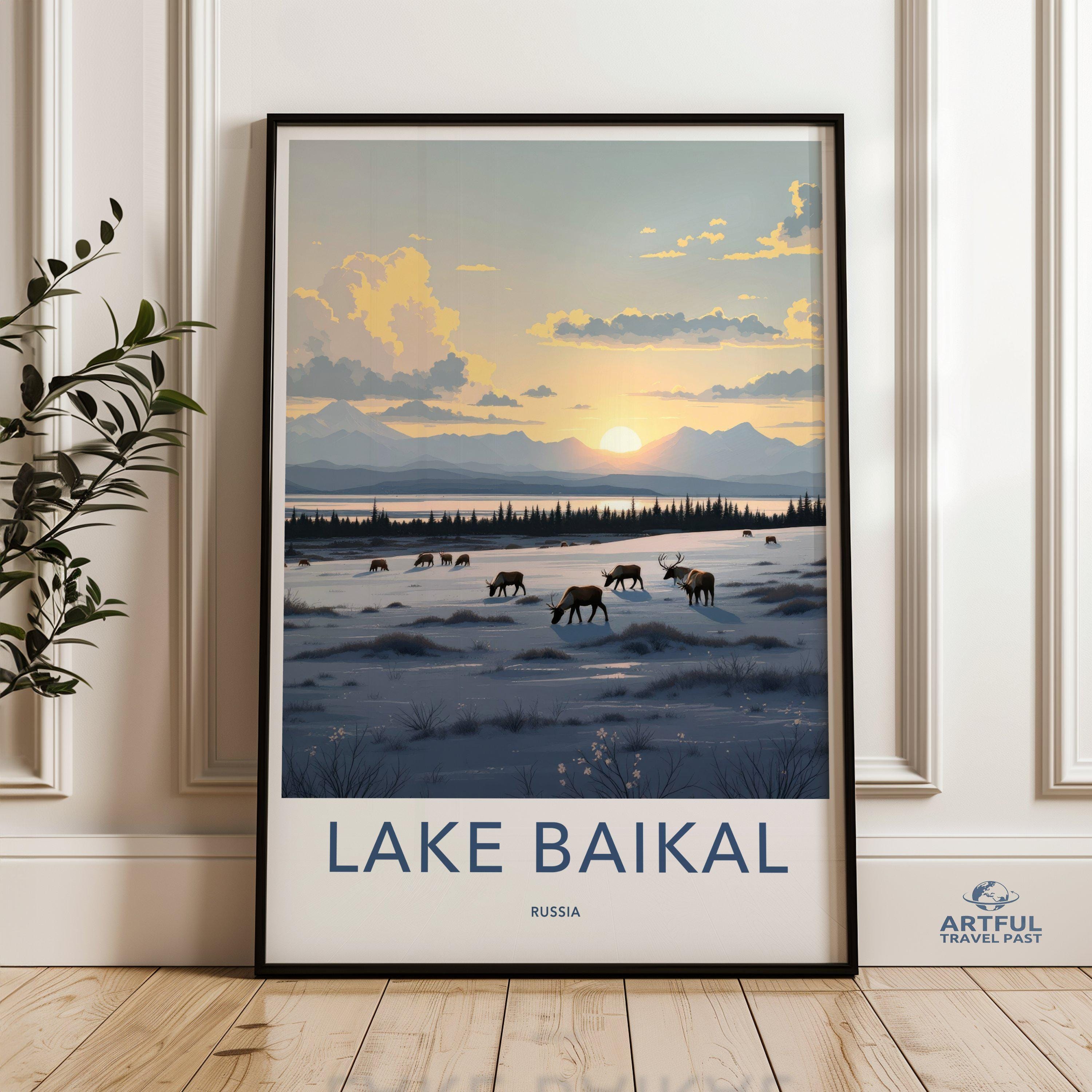 Lake Baikal Poster | Russia Wall Art | Eastern Europe Art