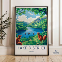 Lake District Poster - England Wall Art