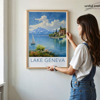 Lake Geneva Poster - Switzerland Wall Art