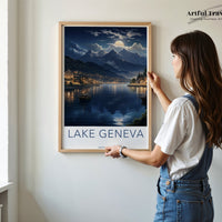 Lake Geneva Poster - Switzerland Wall Art