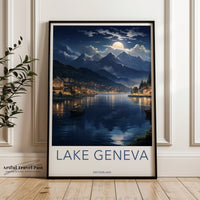 Lake Geneva Poster - Switzerland Wall Art