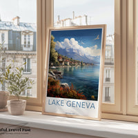 Lake Geneva Poster - Switzerland Wall Art