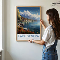 Lake Geneva Poster - Switzerland Wall Art