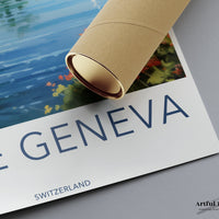 Lake Geneva Poster | Switzerland Wall Art | Europe Decor