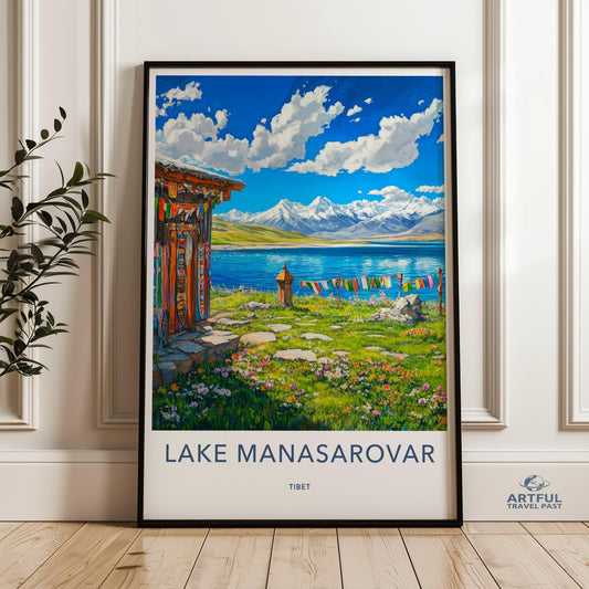 Lake Manasarovar Poster - Tibet Wall Art