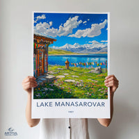 Lake Manasarovar Poster - Tibet Wall Art