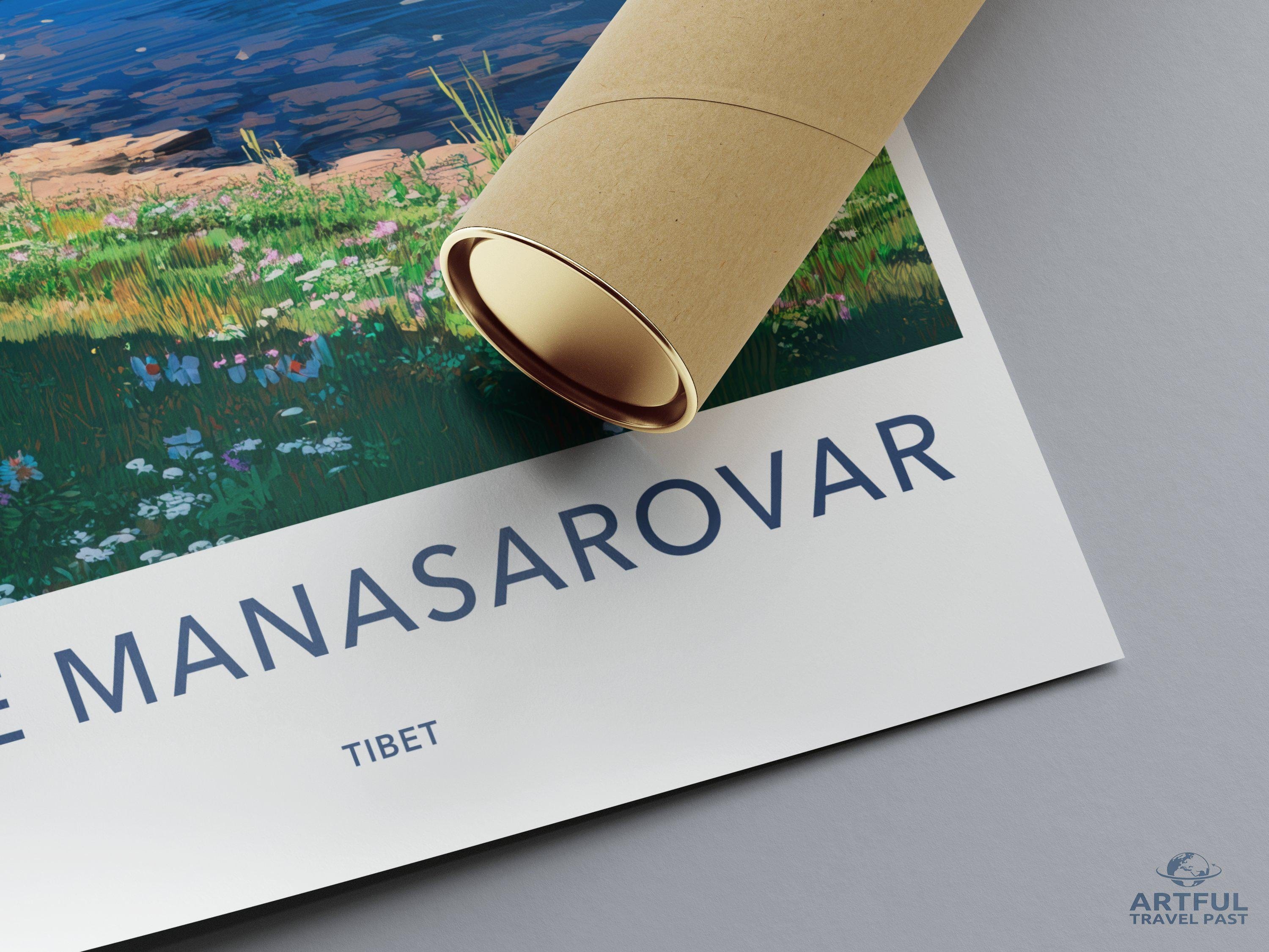 Lake Manasarovar Poster - Tibet Wall Art