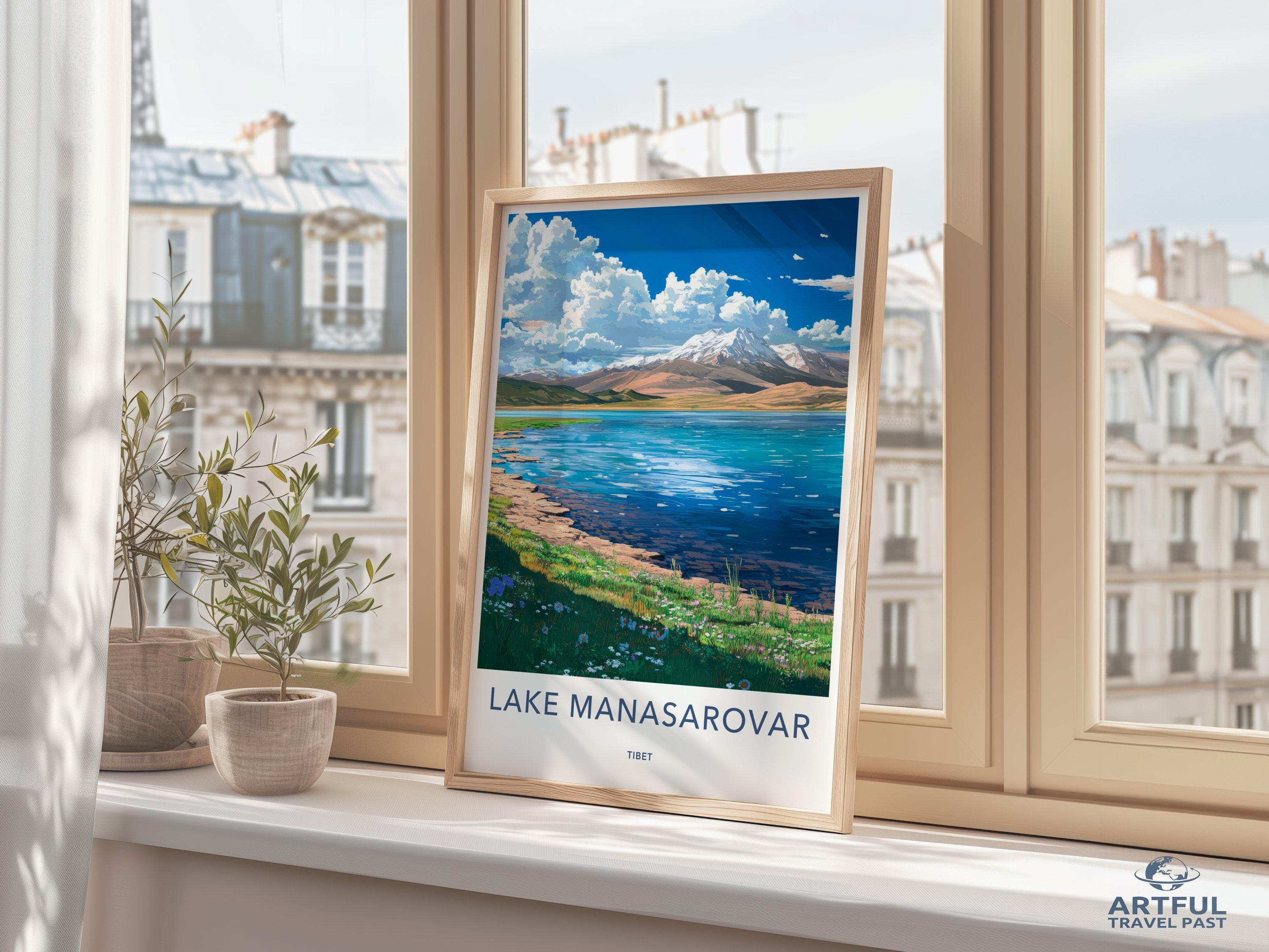Lake Manasarovar Poster - Tibet Wall Art