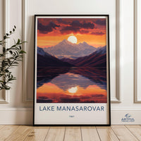 Lake Manasarovar Poster - Tibet Wall Art