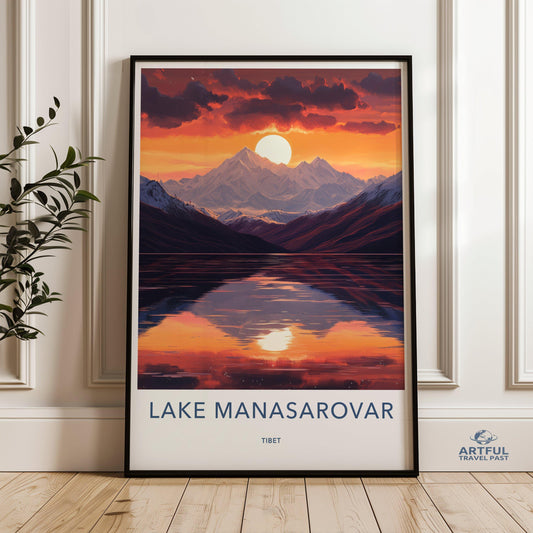 Lake Manasarovar Poster - Tibet Wall Art