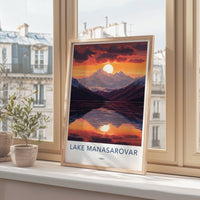 Lake Manasarovar Poster - Tibet Wall Art