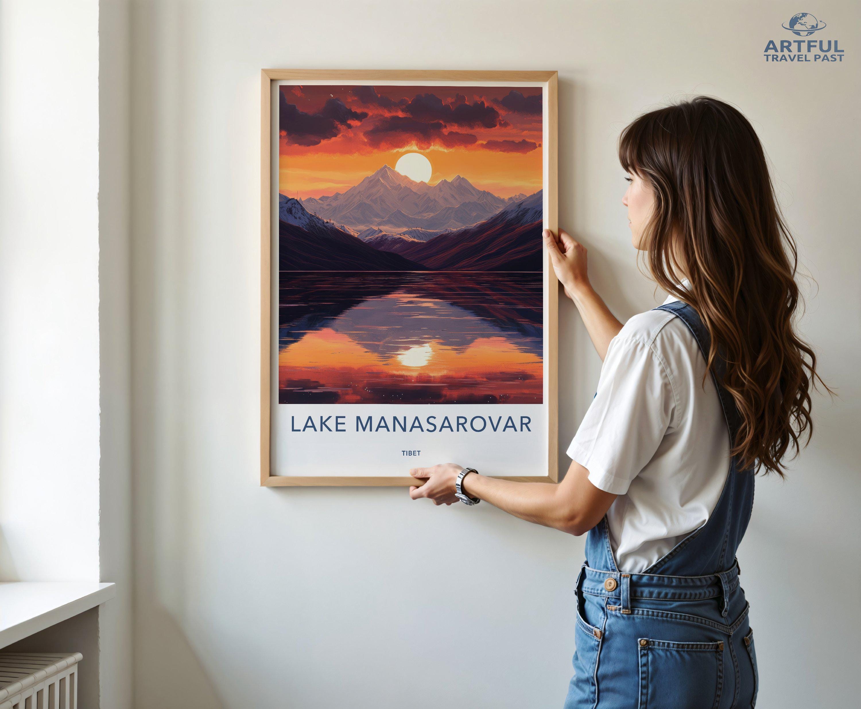 Lake Manasarovar Poster - Tibet Wall Art