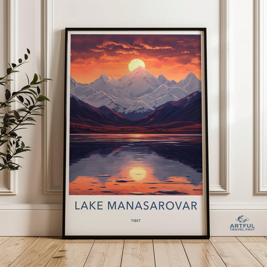 Lake Manasarovar Poster - Tibet Wall Art