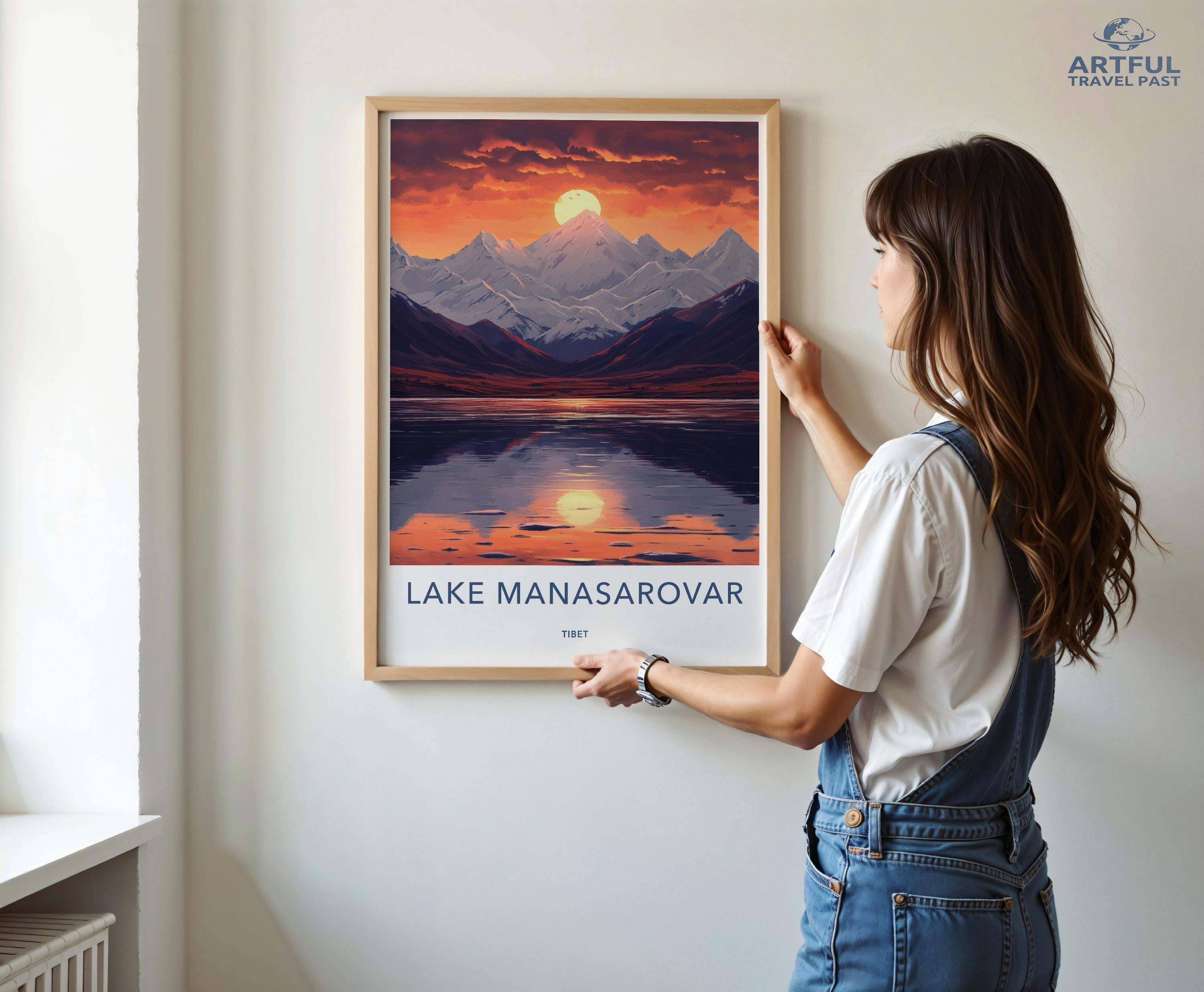 Lake Manasarovar Poster - Tibet Wall Art