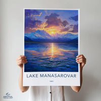 Lake Manasarovar Poster - Tibet Wall Art