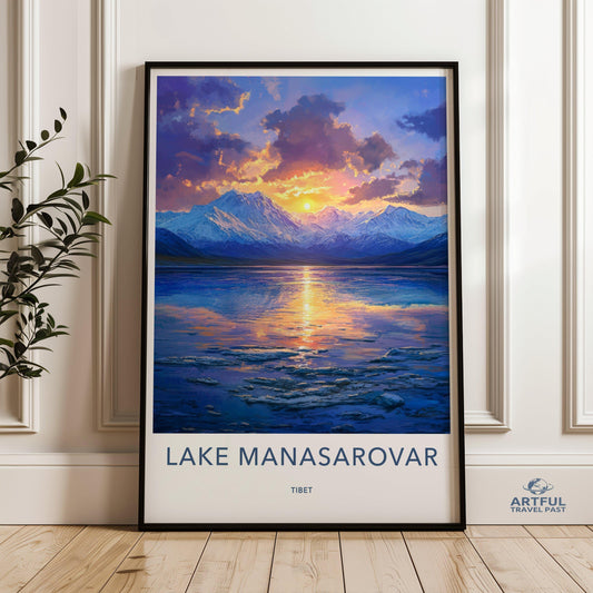 Lake Manasarovar Poster - Tibet Wall Art