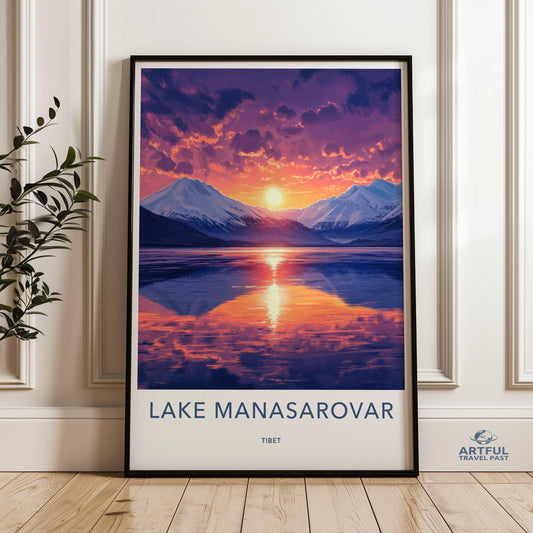 Lake Manasarovar Poster - Tibet Wall Art