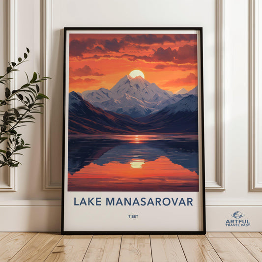Lake Manasarovar Poster - Tibet Wall Art