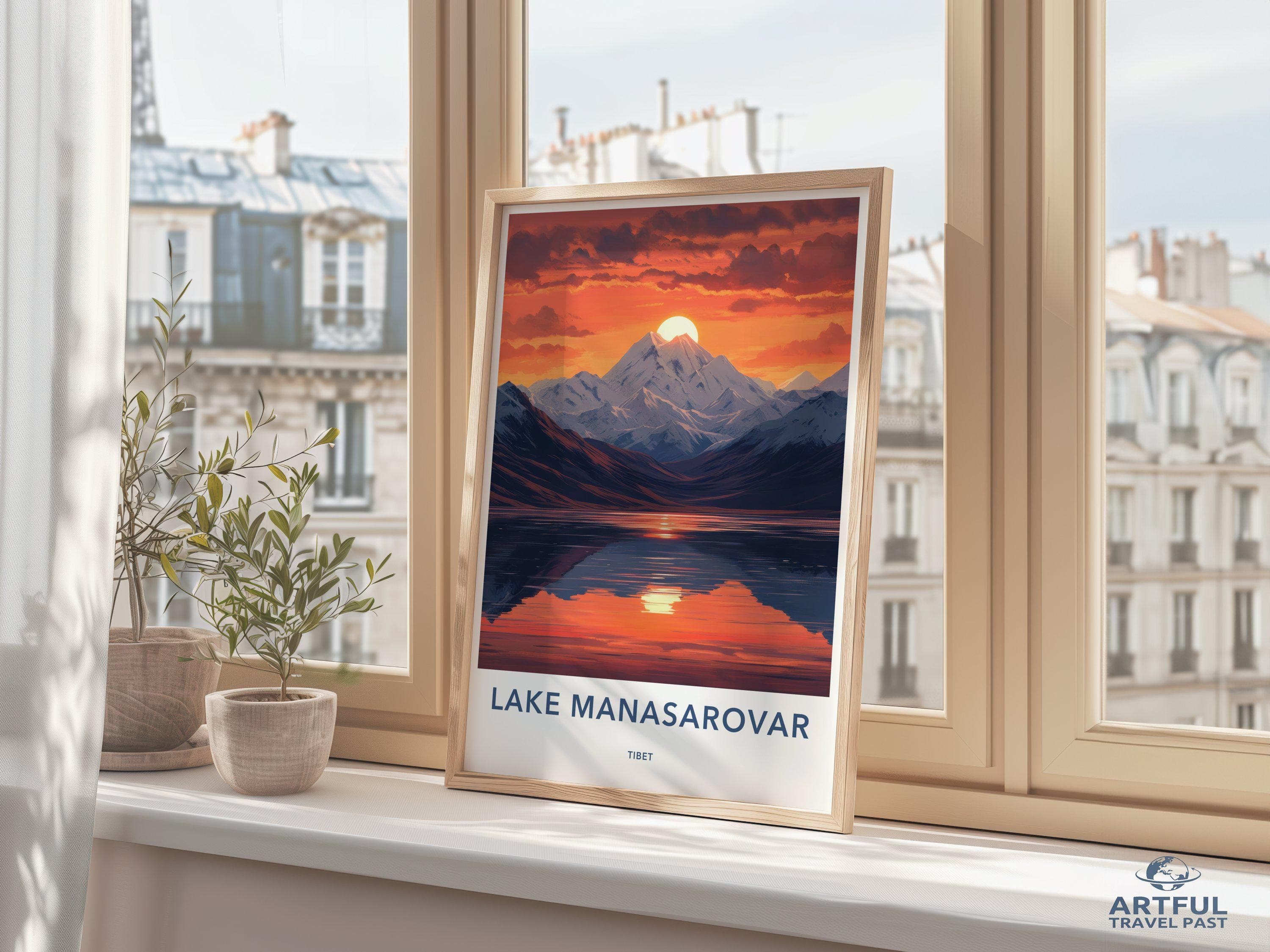 Lake Manasarovar Poster - Tibet Wall Art