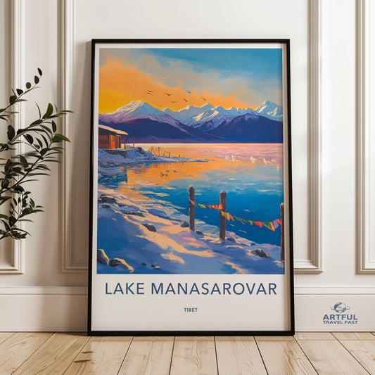 Lake Manasarovar Poster - Tibet Wall Art
