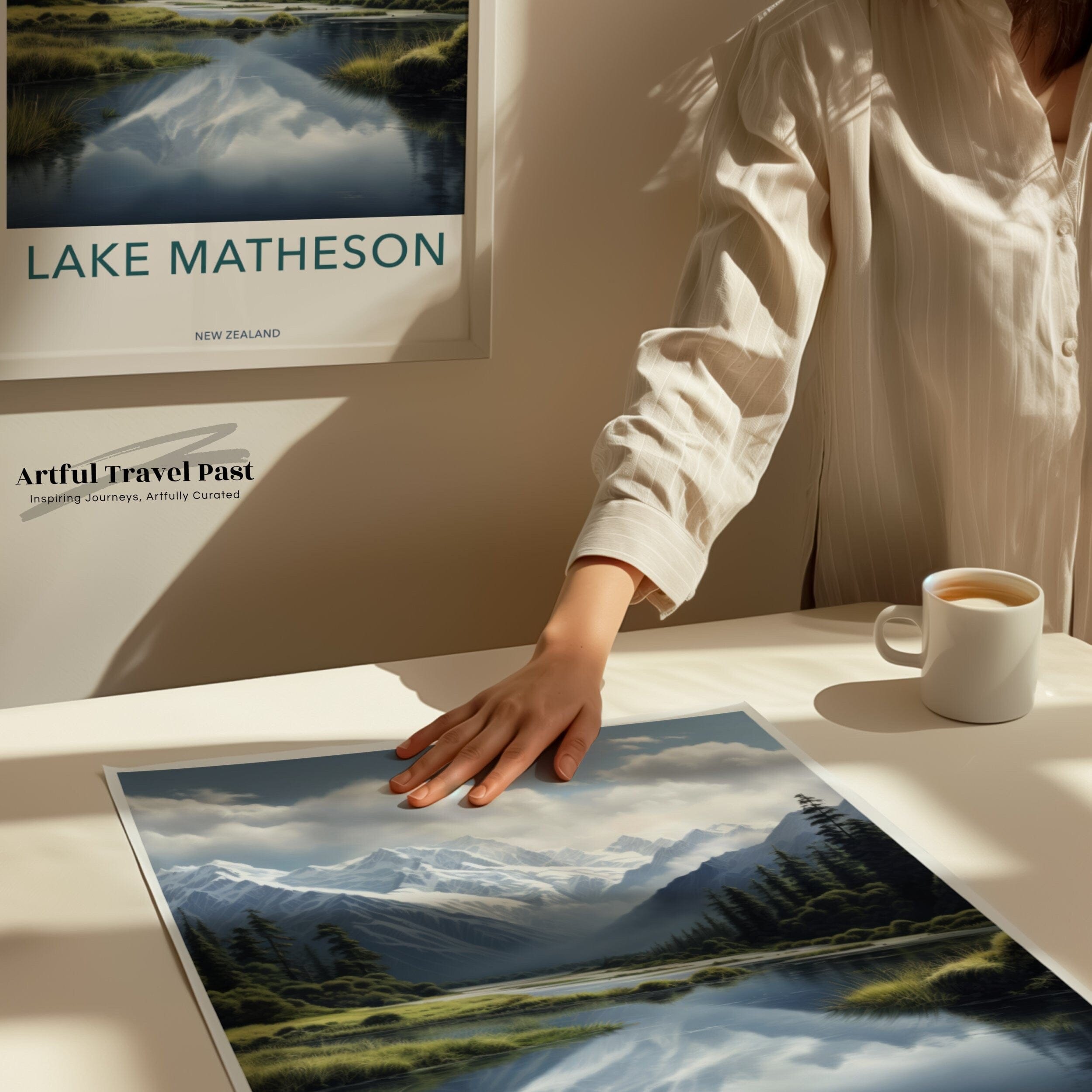 Lake Matheson Poster | New Zealand Wall Art