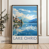 Lake Ohrid Poster - North Macedonia Wall Art