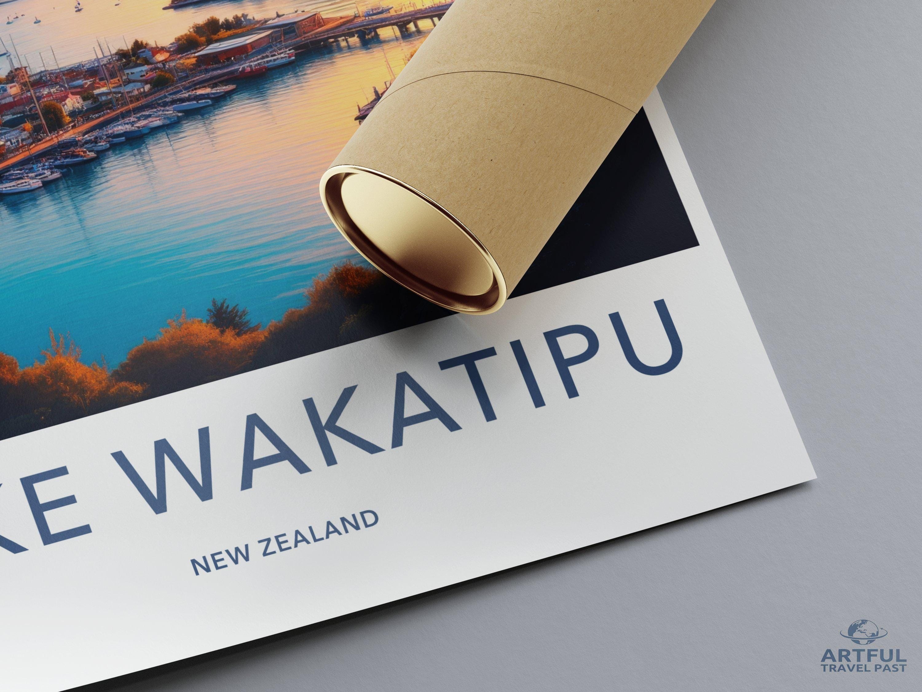 Lake Wakatipu Poster | New Zealand Wall Art