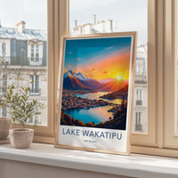 Lake Wakatipu Poster | New Zealand Wall Art