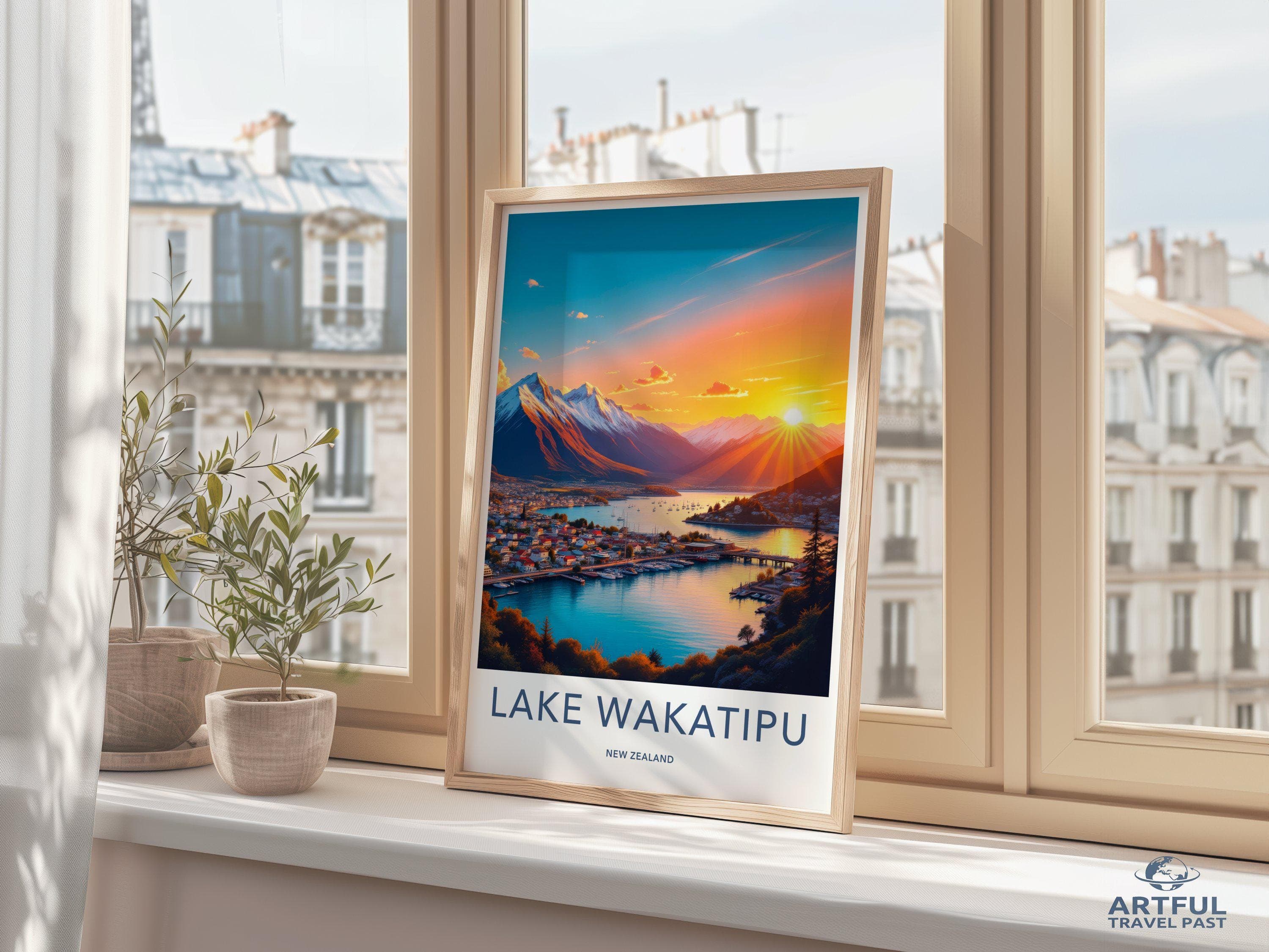 Lake Wakatipu Poster | New Zealand Wall Art