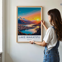 Lake Wakatipu Poster | New Zealand Wall Art