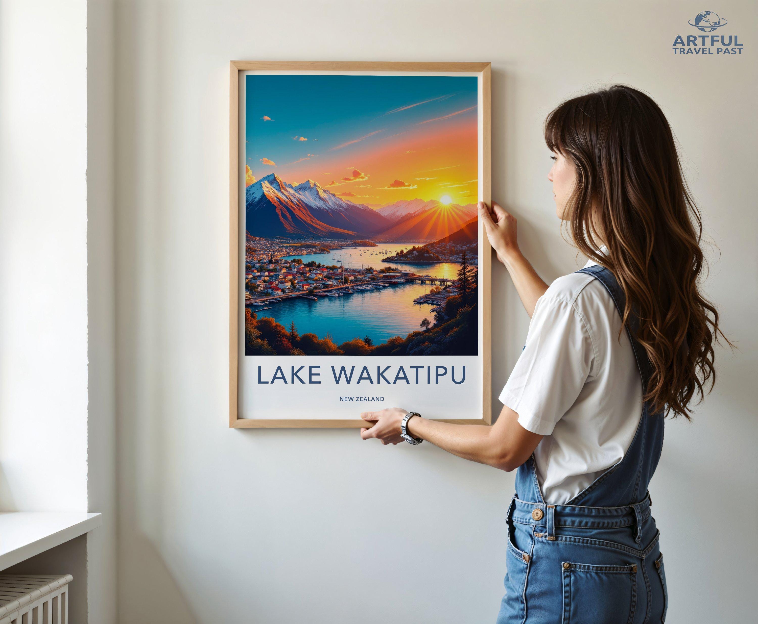 Lake Wakatipu Poster | New Zealand Wall Art