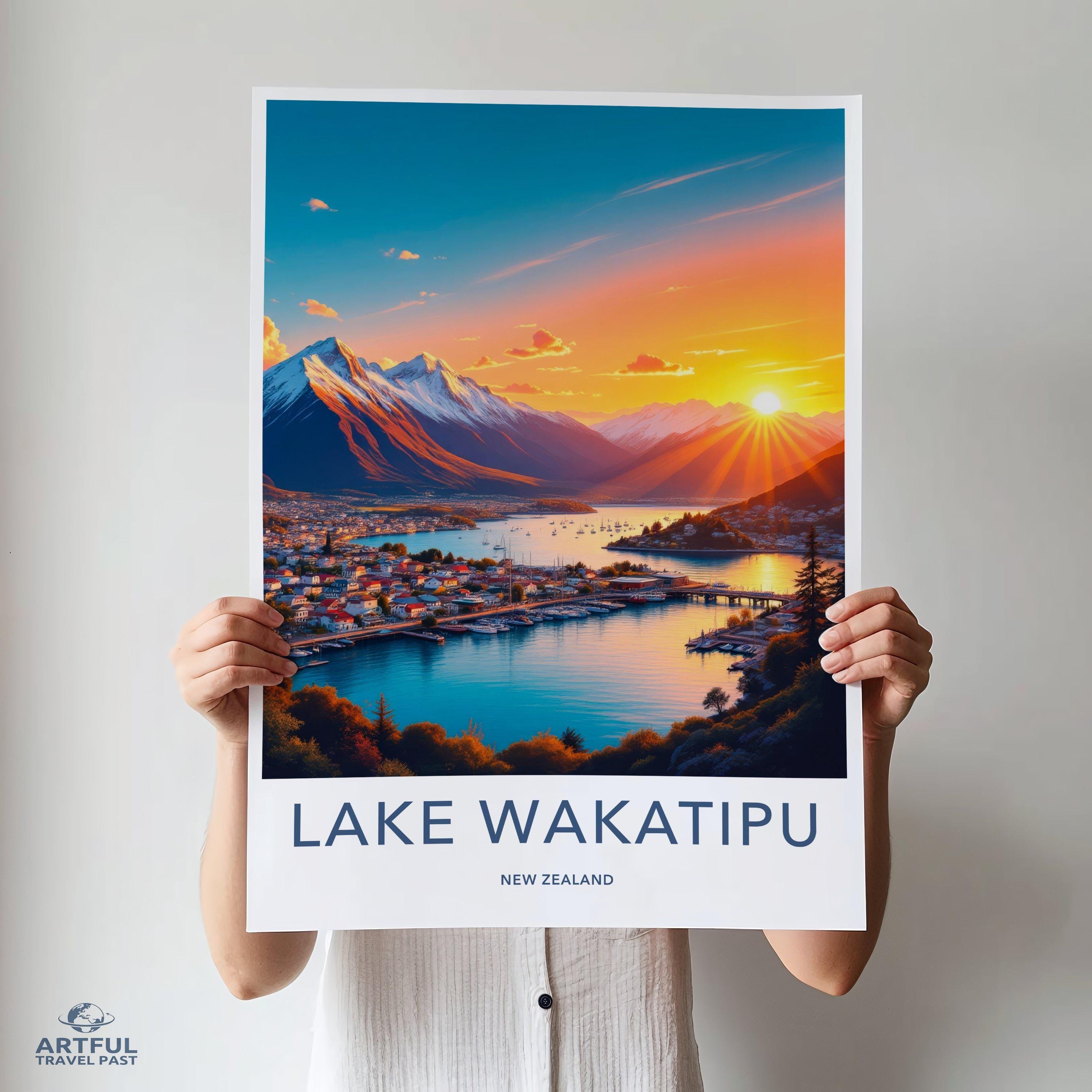 Lake Wakatipu Poster | New Zealand Wall Art