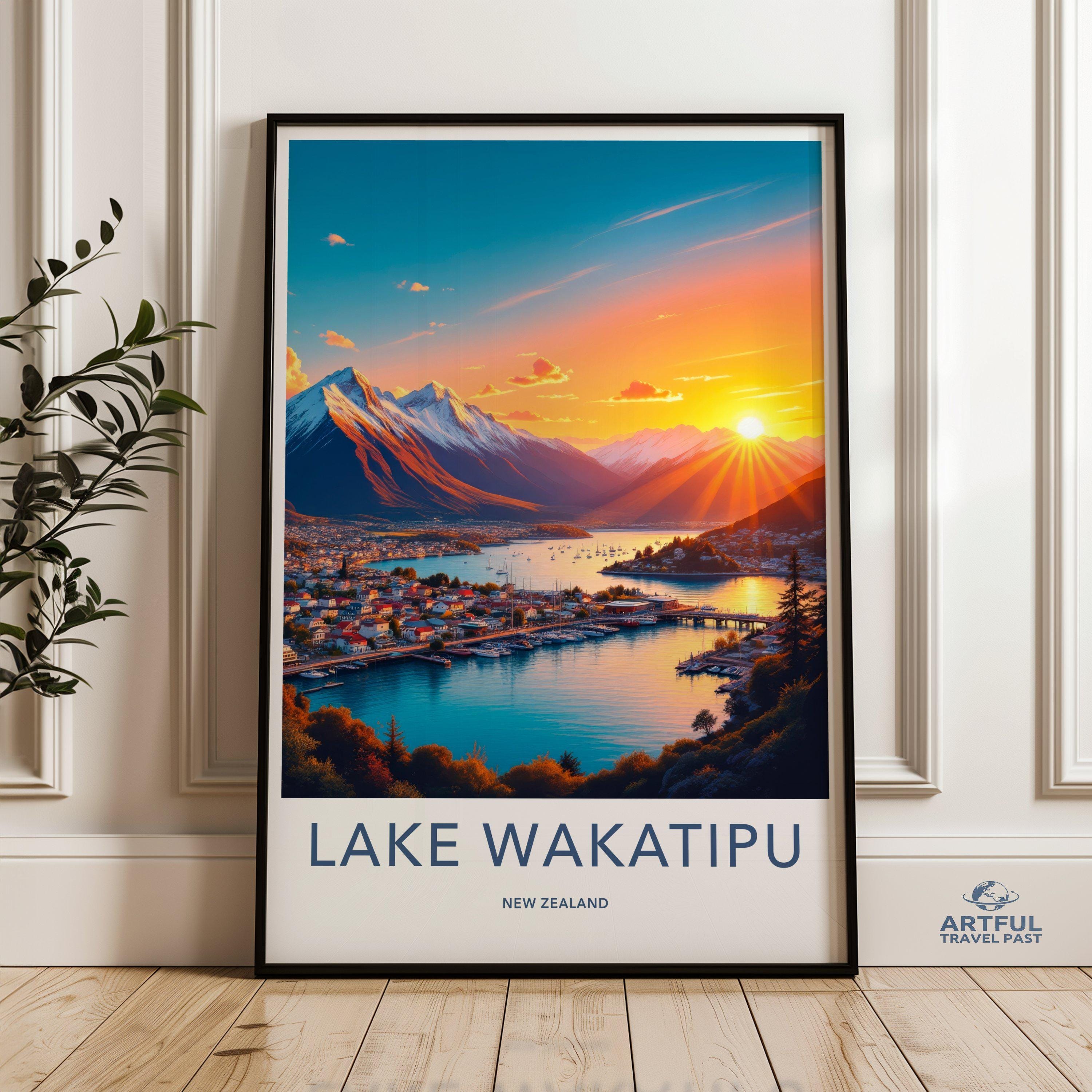 Lake Wakatipu Poster | New Zealand Wall Art